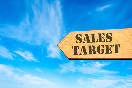 Arrow Sign With Sales Target Message