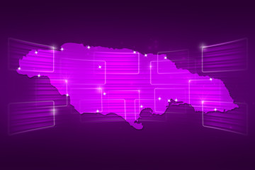 Jamaica Map World map News Communication purple