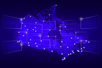 Canada Map World map News Communication blue