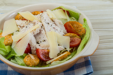 Caesar salad with chicken