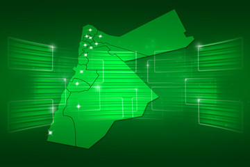 Jordan Map World map News Communication green