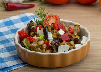 Aubergine with cheese