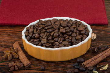 Roasted coffee beans