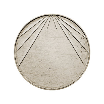 Blank Silver Coin With Stripes