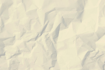 Wrinkled sheet of white paper