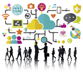Social Media Social Networking Connection Data Storage Concept