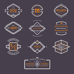 collection of 10 stylish line insignias/badges © Anja Kaiser