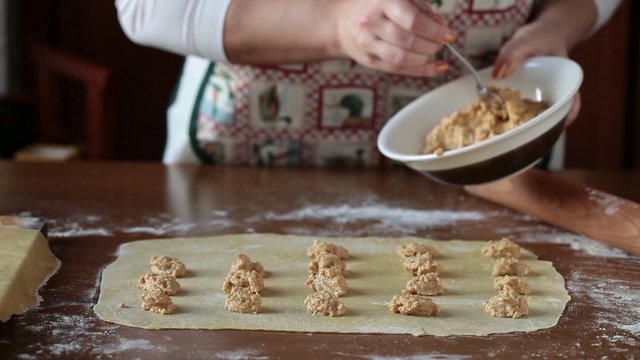 Preparing Agnolotti Pasta