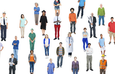 Diverse Large Group People Multiethnic Community Concept