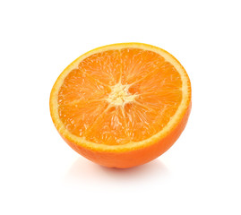 orange slice on white background