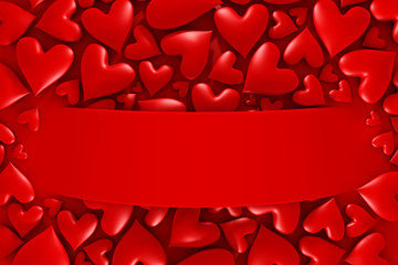 Colorful hearts background