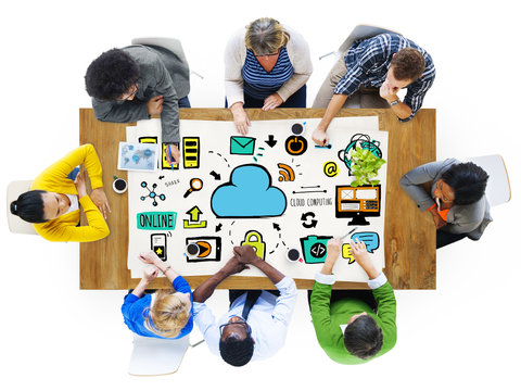 Diversity People Data Cloud Computing Brainstorming Concept