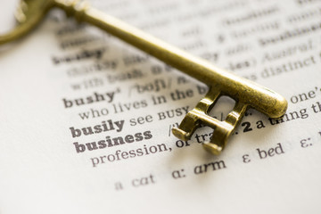 Business success key concept vision