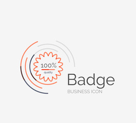 Thin line neat design logo, premium quality stamp