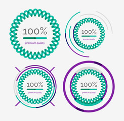 Thin line neat design logo set, premium quality