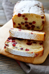 tea cake cut into slices