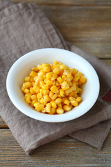 Sweet corn in a bowl