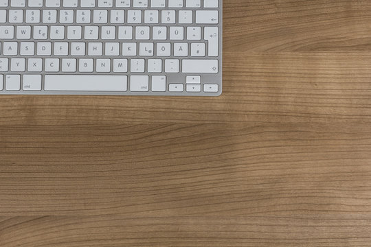 modern keyboard on a desktop