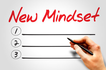 New Mindset blank list, business concept