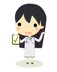 check clipboard doctor woman