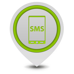 sms pointer icon on white background