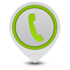 phone pointer icon on white background