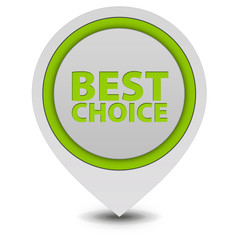 Best choice pointer icon on white background