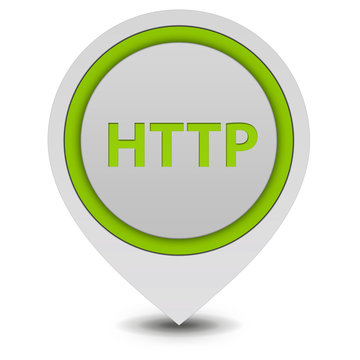 http pointer icon on white background