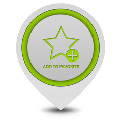 Favorite pointer icon on white background