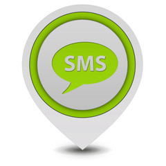 sms pointer icon on white background