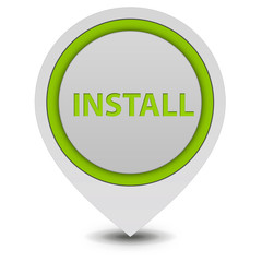 Installation pointer icon on white background