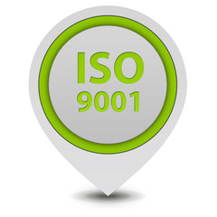 Iso 9001 pointer icon on white background