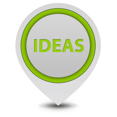 Ideas  pointer icon on white background