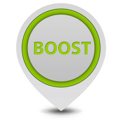 Boost pointer icon on white background