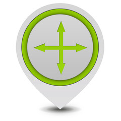 Arrow pointer icon on white background