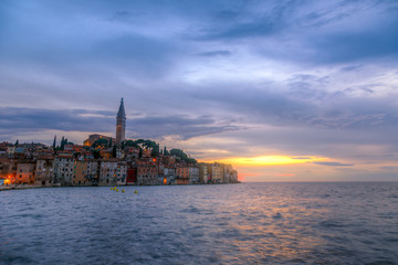 Rovinj old town in Adriatic  sea coast of Croatia