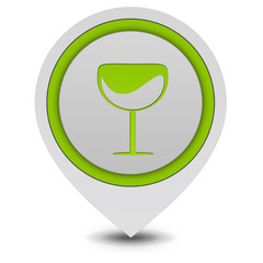 Wine pointer icon on white background
