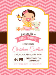 Baby Shower Girl Invitation