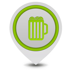 Beer pointer icon on white background