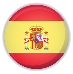 Obraz premium Spain flag button image