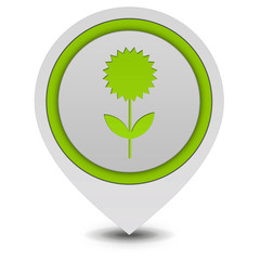 Flower pointer icon on white background