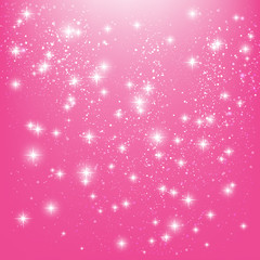 Shiny stars on pink background