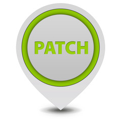Patch pointer icon on white background