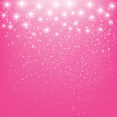 Shiny stars on pink background