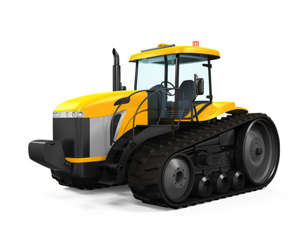 Track Tractor Isolated