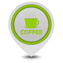 Coffee pointer icon on white background