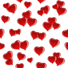 Red Valentines heart seamless background