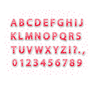Valentines alphabet