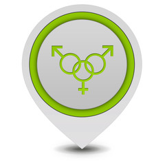 Sexuality pointer icon on white background