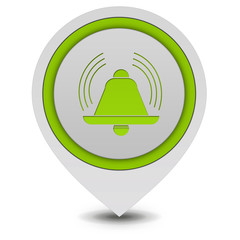 alarm pointer icon on white background